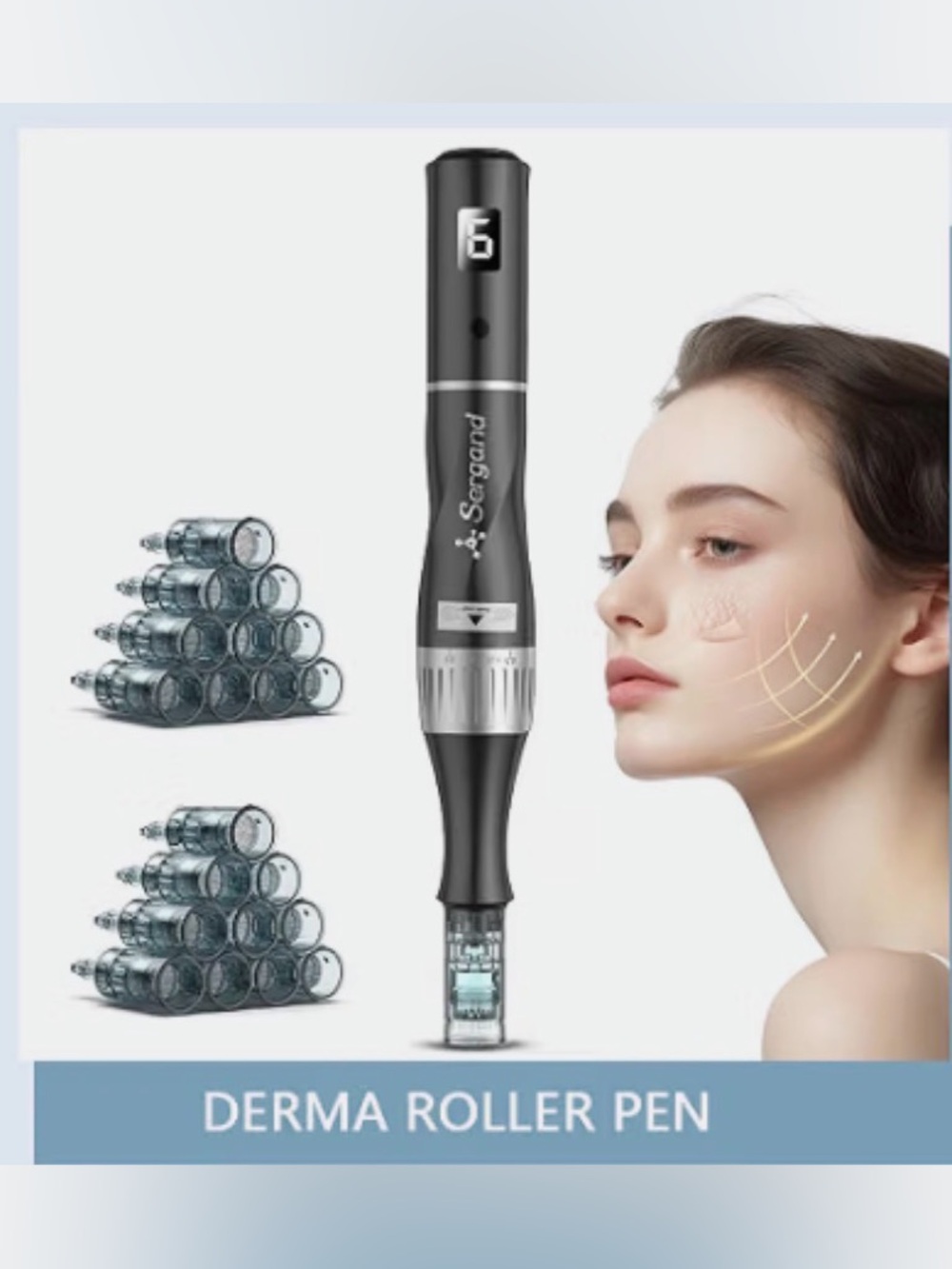 NIB - Sergand Derma Roller Pen – Precision Microneedling Tool (Black)